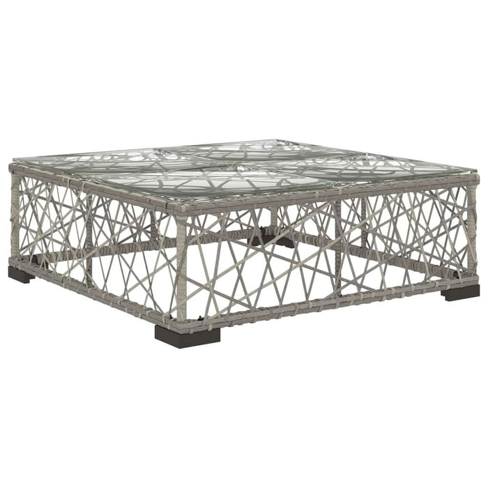 Set mobilier de grădină cu perne, 6 piese, gri, poliratan - WALTI WALTI