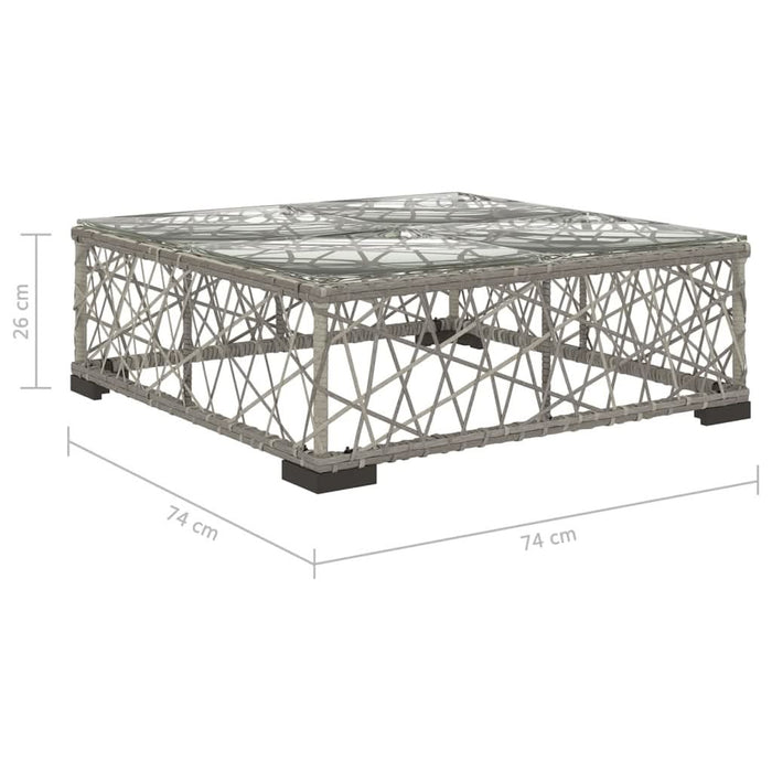 Set mobilier de grădină cu perne, 6 piese, gri, poliratan - WALTI WALTI
