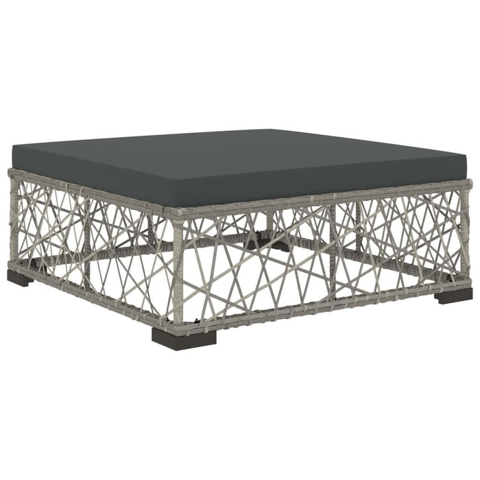 Set mobilier de grădină cu perne, 8 piese, gri, poliratan - WALTI WALTI