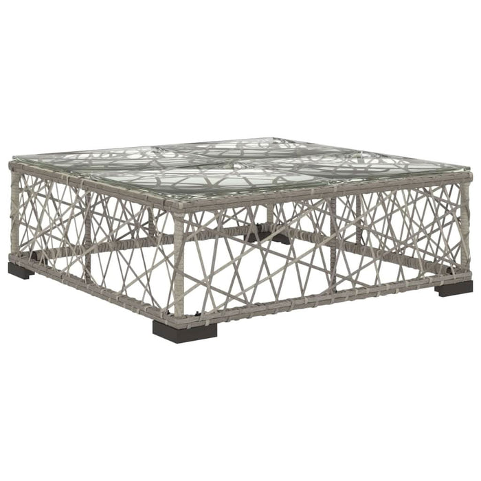 Set mobilier de grădină cu perne, 8 piese, gri, poliratan - WALTI WALTI