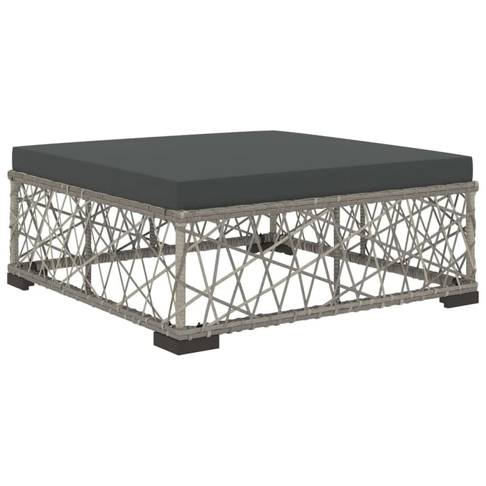 Set mobilier de grădină cu perne, 5 piese, gri, poliratan - WALTI WALTI