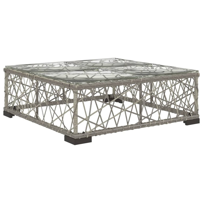 Set mobilier de grădină cu perne, 6 piese, gri, poliratan - WALTI WALTI