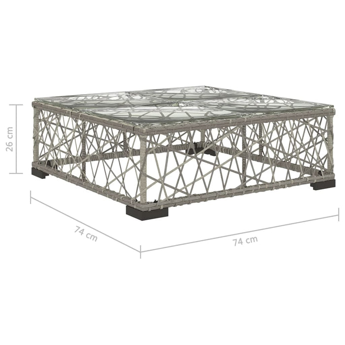 Set mobilier de grădină cu perne, 6 piese, gri, poliratan - WALTI WALTI