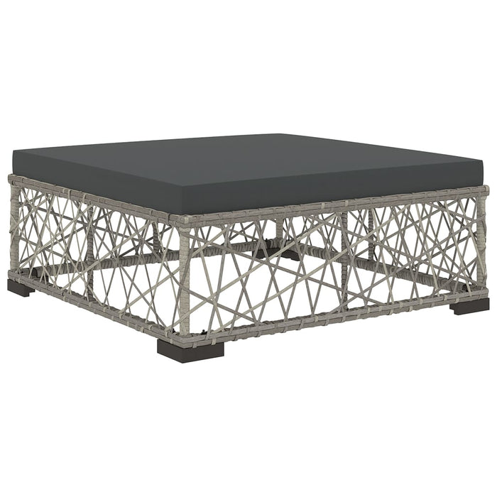 Set mobilier de grădină cu perne, 5 piese, gri, poliratan - WALTI WALTI