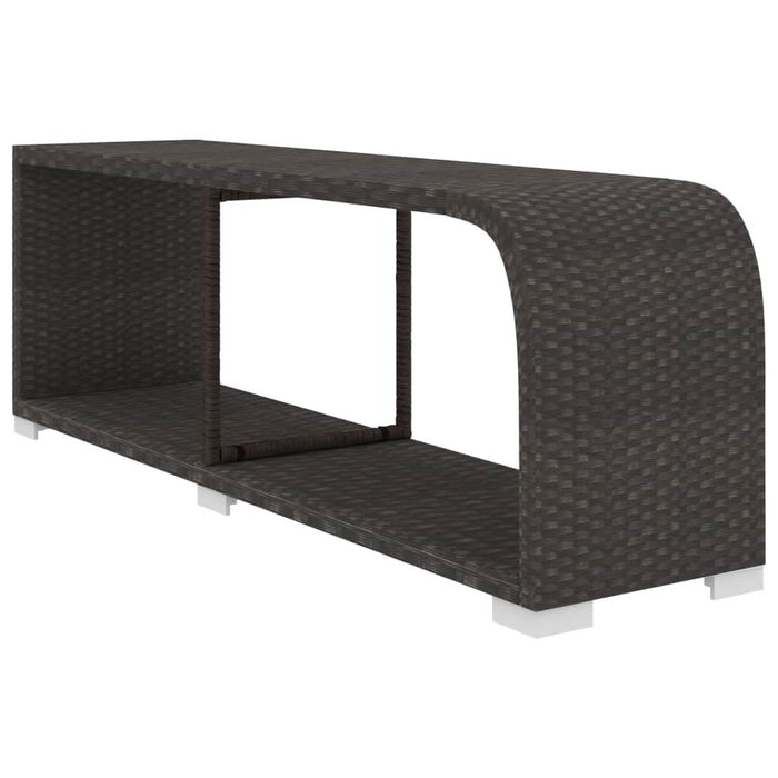 Set mobilier de grădină cu perne, 10 piese, negru, poliratan - WALTI WALTI