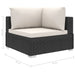 Set mobilier de grădină cu perne, 10 piese, negru, poliratan - WALTI WALTI