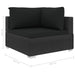 Set mobilier de grădină cu perne, 11 piese, negru, poliratan - WALTI WALTI