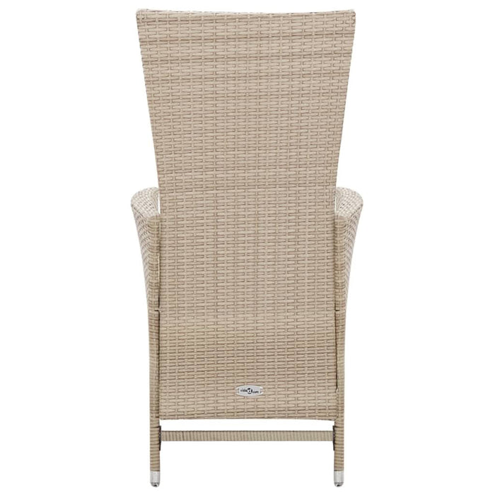 Set mobilier de exterior cu perne, 7 piese, bej, poliratan WALTI