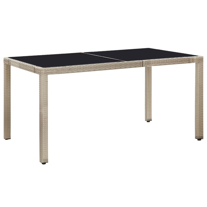 Set mobilier de exterior cu perne, 7 piese, bej, poliratan WALTI