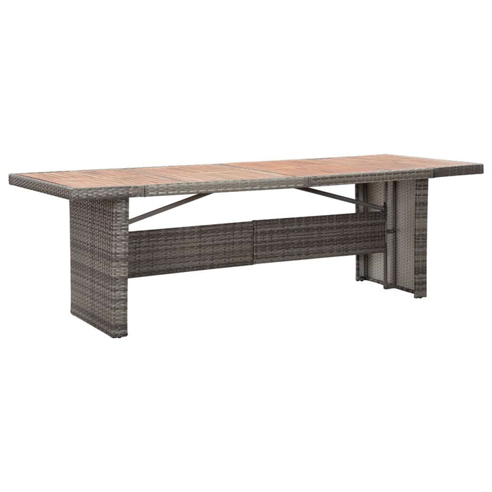 Set mobilier de exterior cu perne, 9 piese, gri, poliratan WALTI