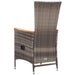 Scaune de exterior cu perne, 2 buc., gri, poliratan - WALTI WALTI