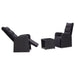 Set mobilier de bistro cu perne, 3 piese, negru, poliratan - WALTI WALTI