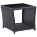 Set mobilier de bistro cu perne, 3 piese, negru, poliratan - WALTI WALTI