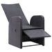 Set mobilier de bistro cu perne, 3 piese, negru, poliratan - WALTI WALTI