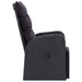 Set mobilier de bistro cu perne, 3 piese, negru, poliratan - WALTI WALTI