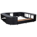 Mobilier împrejmuire spa negru 268x268x55 cm poliratan pătrat - WALTI WALTI