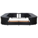 Mobilier împrejmuire spa negru 268x268x55 cm poliratan pătrat - WALTI WALTI