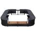Mobilier împrejmuire spa negru 268x268x55 cm poliratan pătrat - WALTI WALTI