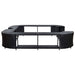 Mobilier împrejmuire spa negru 268x268x55 cm poliratan pătrat - WALTI WALTI