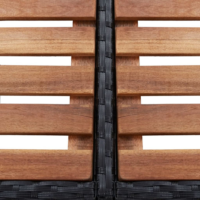 Mobilier împrejmuire spa negru 268x268x55 cm poliratan pătrat - WALTI WALTI