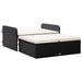 Set mobilier de grădină cu perne, 2 piese, negru, poliratan - WALTI WALTI