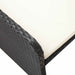 Set mobilier de grădină cu perne, 2 piese, negru, poliratan - WALTI WALTI