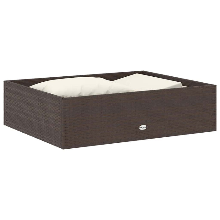 Set mobilier de grădină cu perne, 2 piese, maro, poliratan - WALTI WALTI