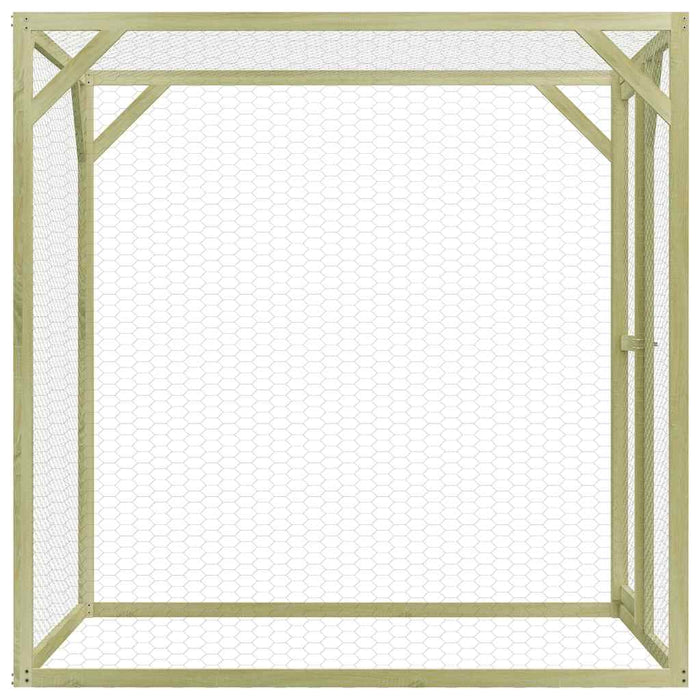 Coteț pentru păsări, 1,5 x 1,5 x 1,5 m, lemn de pin tratat WALTI