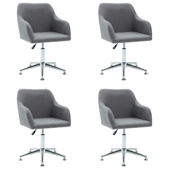 Scaune de bucătărie pivotante, 4 buc., gri deschis, textil - WALTI WALTI