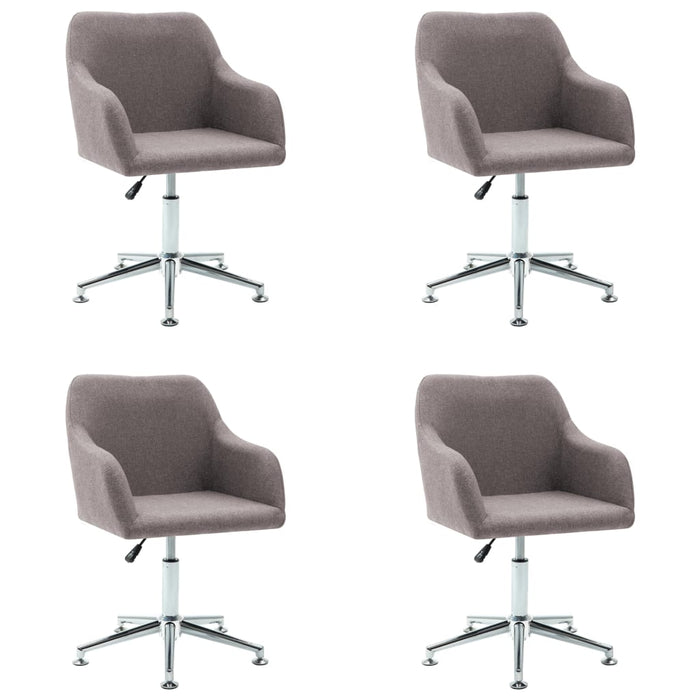 Scaune de bucătărie pivotante, 4 buc., gri taupe, textil - WALTI WALTI