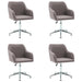 Scaune de bucătărie pivotante, 4 buc., gri taupe, textil - WALTI WALTI