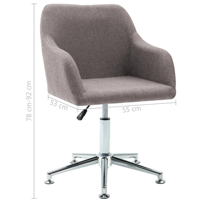 Scaune de bucătărie pivotante, 4 buc., gri taupe, textil - WALTI WALTI