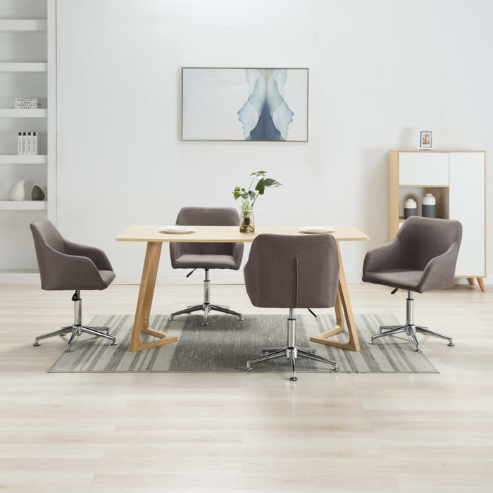 Scaune de bucătărie pivotante, 4 buc., gri taupe, textil - WALTI WALTI