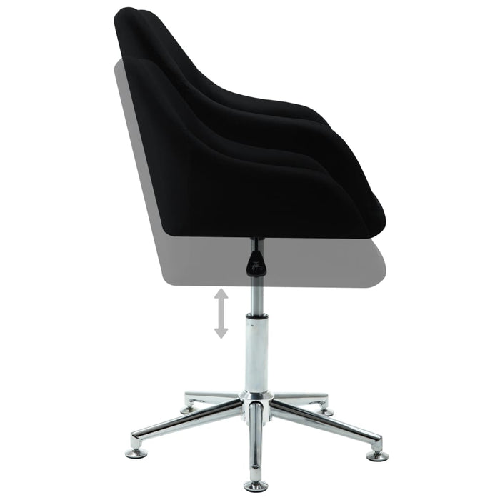 Scaun de birou pivotant, negru, material textil - WALTI WALTI