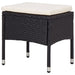 Set mobilier de exterior 5 piese, negru, poliratan, lemn acacia - WALTI WALTI
