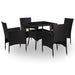Set de Mobilier 5 pcs Negru - WALTI WALTI