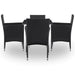 Set de Mobilier 5 pcs Negru - WALTI WALTI