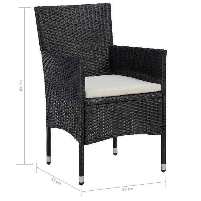 Set de Mobilier 5 pcs Negru - WALTI WALTI