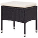 Set mobilier de exterior, 5 piese, negru, poliratan și sticlă - WALTI WALTI