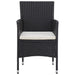 Set mobilier de exterior, 5 piese, negru, poliratan și sticlă - WALTI WALTI