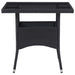 Set mobilier de exterior, 5 piese, negru, poliratan și sticlă - WALTI WALTI