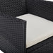 Set mobilier de exterior, 5 piese, negru, poliratan și sticlă - WALTI WALTI
