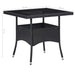 Set mobilier de exterior, 5 piese, negru, poliratan și sticlă - WALTI WALTI