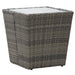 Masă de ceai gri 41,5x41,5x43 cm poliratan sticlă securizată - WALTI WALTI