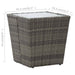Masă de ceai gri 41,5x41,5x43 cm poliratan sticlă securizată - WALTI WALTI