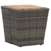 Masă de ceai gri 41,5x41,5x43 cm poliratan lemn masiv acacia - WALTI WALTI