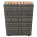 Masă de ceai gri 41,5x41,5x43 cm poliratan lemn masiv acacia - WALTI WALTI