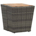 Masă de ceai gri 41,5x41,5x43 cm poliratan lemn masiv acacia - WALTI WALTI