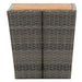 Masă de ceai gri 41,5x41,5x43 cm poliratan lemn masiv acacia - WALTI WALTI