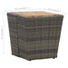 Masă de ceai gri 41,5x41,5x43 cm poliratan lemn masiv acacia - WALTI WALTI
